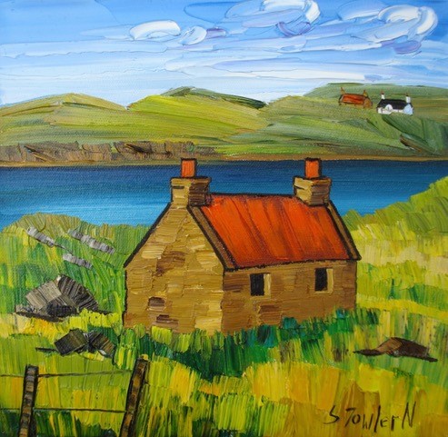 'Red Tin Roof, Harris' by artist Sheila Fowler